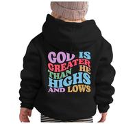 Sudadera 92 Niñas Niños y Niñas Casual Holgada Cute Estampado Manga Larga Sudadera Deportiva Suéter Bebé 86 Niñas, Negro , 7-8 años