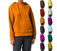 Sudadera a cuadros para mujer de gran tamaño, chaqueta ligera para mujer, elegante, sudadera con capucha de media temporada, sudaderas casuales, sudadera con capucha, cordón de ajuste, abrigo con