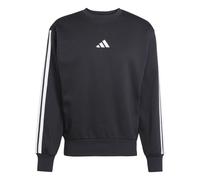 Sudadera Adidas 3 bandas felpa cálida negro blanco - Talla: XL