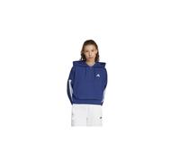 Sudadera adidas 3 bandas french terry qz hd mujer azul oscuro/bla L