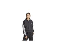 Sudadera adidas 3 bandas french terry qz hd mujer negro/blanco M