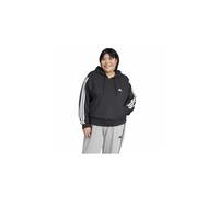Sudadera con capucha con cremallera Essentials 3-Stripes (Grande) Mujer Talla XL. Color Negro