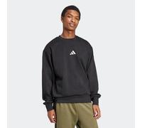 adidas Hombre Essentials Feelcozy Fleece Sweatshirt, Black/White, M
