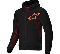 Alpinestars Chrome Air Sport Hoodie Negro Rojo Fluo
