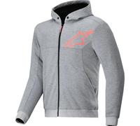 Sudadera de Moto Alpinestars Chrome V2 Sport Gris/Rojo FlúorL Gris,Rojo Flúor