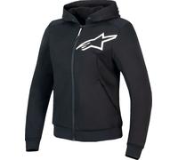 Alpinestars Sudadera motera para mujer Stella Chrome V2 Sport con capucha y cremallera, negro S