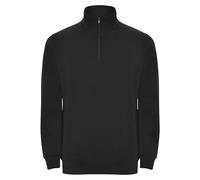 Sudadera Aneto (XL, Negro, Cuello semialto con cierre de cremallera)
