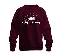 Sudadera Antifascismo Ratón Antifa Statement Sudadera Borgoña, L