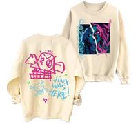 Sudadera Arcane Jinx Inspirada | Diseño Geométrico, Mezcla De Algodón Premium para Streetwear Urbano Esencial (Sí.,L)