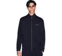 Armani Exchange Long Sleeve Side Logo Lettering Zip Closure Sudadera, Azul Oscuro, L para Hombre