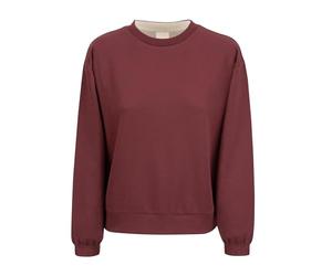 Sudadera Audi para Mujer, Color Burdeos, Talla XL, Cuello Redondo, 90% algodón orgánico, 10% Elastano, Ajuste Grande