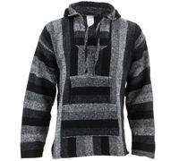 Sudadera Baja Mexicana Jerga Drug Rug Jumper Siesta Surf Hippy Baha Cuatro Gris