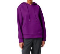Sudadera básica con capucha a la moda 2024, sudadera de punto, casual, holgada, linda, cuello redondo, sudaderas para mujer, Morado (, XL