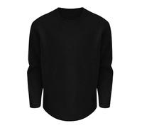 Sudadera básica para hombre, cuello redondo, sin botones, de manga larga, cómoda, informal, inteligente, de gran tamaño, color sólido, holgada, ropa deportiva, caminar, senderismo, correr, M-5XL