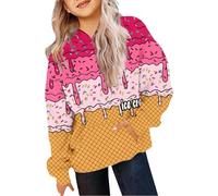 Sudadera Bebe Niña Sudaderas Niña Hoodie Pulóver Manga Larga con Capucha Sweatshirts con Bolsillo Ligero Y Cómodo Color Sólid Primavera Otoño Invierno para 2-12 Años