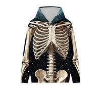 Sudadera blanca con capucha para hombre con estampado de Halloween, informal, ajuste holgado, sudadera para invierno, moda callejera, mezcla cómoda, compatible con sudadera de motocicleta para hombre