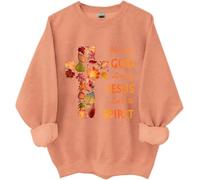 Sudadera Blessed By God Loved By Jesus Led By The Spirit, camisa Blessed Girl para mujer, camisas religiosas para mujer y hombre, Hami naranja, XXL