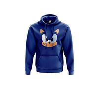 Sudadera Blue Hedgehog - Película de videojuegos, 80% algodón, cómodo, 20% poliéster, bolsillo canguro, detalles de costura doble aguja