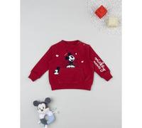 Sudadera burdeos de niño Mickey Mouse con bolsillo