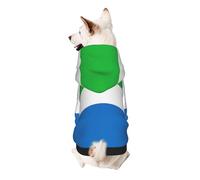 Sudadera cálida con capucha para perros pequeños con estampado de la bandera de Sierra Leona, sudadera suave y transpirable, fácil de llevar para invierno y otoño, abrigo con capucha para clima frío