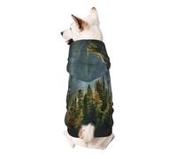 Sudadera cálida con capucha para perros pequeños con estampado de las Montañas Rocosas, sudadera suave y transpirable, fácil de llevar para invierno y otoño, abrigo con capucha para clima frío