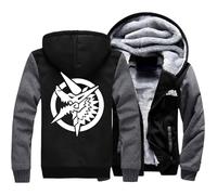Sudadera Capucha Hombre Monst-er Hunt-er, Gruesos Cálido Fleece Cazadora Cierre de Cremallera, Hoodie Impresión con Estampado, para Deportes al Aire Libre(Multicolor 2,L)