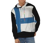 Sudadera Casual con Capucha Finlandia Bandera Nacional Hoodie Top Unisex para Hombres Y Mujeres Y Sudaderas con Capucha Estilo Clásico del Reino Unido Sudaderas De Trabajo