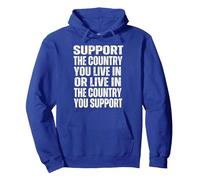 Sudadera casual con capucha para hombre con mensaje de apoyo The Country You Live in - Top gráfico y cómodo de manga larga, estilo ocio o ciudad, Azul67, 4XL