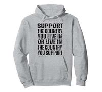 Sudadera casual con capucha para hombre con mensaje de apoyo The Country You Live in - Top gráfico y cómodo de manga larga, estilo ocio o ciudad
