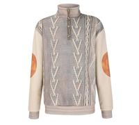 Sudadera casual con textura para hombre, sin capucha, sudadera de forro polar para hombre, cuello alto, sudaderas estampadas, sudaderas a la moda, jersey de un cuarto de botón, versátil, cómodo