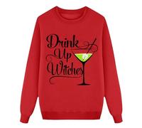 Sudadera casual para maestra de brujas de Halloween 2024, rosso, L