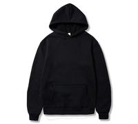 Sudadera casual para mujer, con estampado de letras, manga larga, con cordón, para otoño e invierno, para descansar, blusas con capucha "Do what makes you happy"., Negro, M