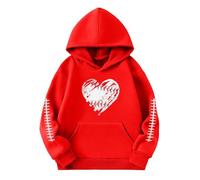 Sudadera Chico 20 Años - con Capucha para Y S Informal De Forro Polar con Estampado De Fútbol Suave Cálida Y Acogedora para Otoño E Invierno (Watermelon Red 13-14 Years)