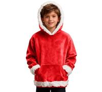 Sudadera Chico 216 Años - con Capucha De Franela para Color Liso Estilo Pullover Suave Y Cómoda Ideal para Un Look Casual También Disponible En Versión Chaqueta (Red 10-11 Years)