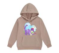Sudadera Chico 64 Años - Sweats À Capuche Et Sweats Pour Filles Imprimé Dinosaure Pulls Pour Enfants Vêtements Sweat-Shirt À Capuche En Polaire Chaud D'Hiver (Khaki 8-9 Years)