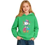 Sudadera Chico Talla 25 - con Capucha Y Estampado Gráfico para Niño De Forro Polar con Bolsillo para Ropa Informal Infantil (Green 5-6 Years)