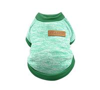 Sudadera clásica para perros y cachorros, ropa cálida para invierno, perchas para ropa de mascotas (verde, S)