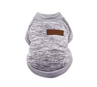 Sudadera clásica para perros y cachorros, ropa cálida para invierno, perchas para ropa para mascotas (gris, M)