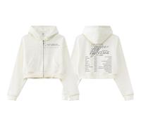 Sudadera con Capucha 1ST World Tour 'Episode 1: Zero Frontier' 2026 Support Merch Sudadera de algodón con Capucha Estampada Camiseta Corta(A White-Fleece,XL)