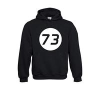 Sudadera con capucha - 73 The Big Bang Therory TBBT Sheldon número favorito Cooper TV Negro XXL