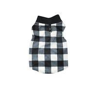 Sudadera con capucha a cuadros para perro, ropa suave y transpirable para mascotas con diseño elástico y bolsillo, varios colores para uso en interiores y exteriores, adecuada para caminar diariamente