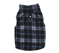 Sudadera con capucha a cuadros para perro, ropa suave y transpirable para mascotas con diseño elástico y bolsillo, varios colores para uso en interiores y exteriores, adecuada para caminar diariamente