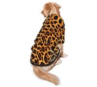 Sudadera con capucha a rayas en leopardos L para perro, cálida y ligera, adecuada para que las mascotas lo usen en otoño e invierno