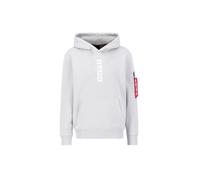 ALPHA INDUSTRIES Sudadera gris claro / blanco, Talla XL