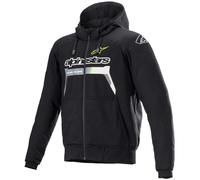 Sudadera Con Capucha ALPINESTARS Cromado Ignición - Negro/Amarillo Fluo