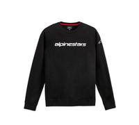 Sudadera con capucha Alpinestars Linear Crew 3 en blanco y negro M
