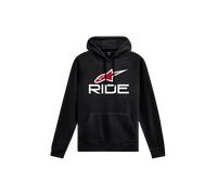 Alpinestars Ride Hoodie V3 Sudadera, Negro/Blanco/Rojo, M para Hombre