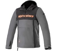 Sudadera Con Capucha ALPINESTARS Sherpa - Negro/Alquitran/Gris / Rojo Fluo