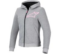 Sudadera Con Capucha Alpinestars Stella Chrome V2 Sport Mujer - Gris Melange/Ro