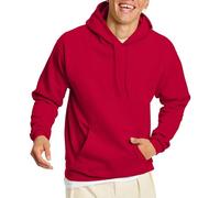 Sudadera con capucha atl¨¦tica del pa?o grueso y suave de los hombres, rojo profundo, medio